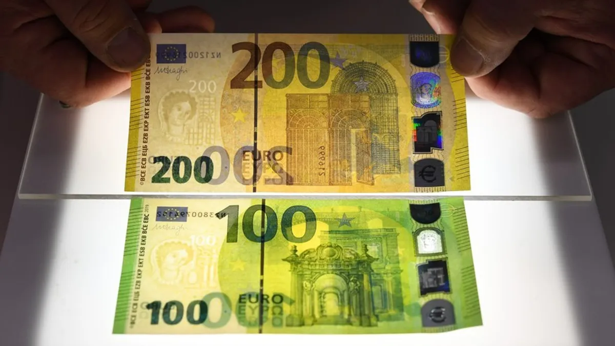 Bancnote false de 100 și 200 de euro puse în circulație în România. Cum verifici dacă banii din mâna ta sunt adevărați