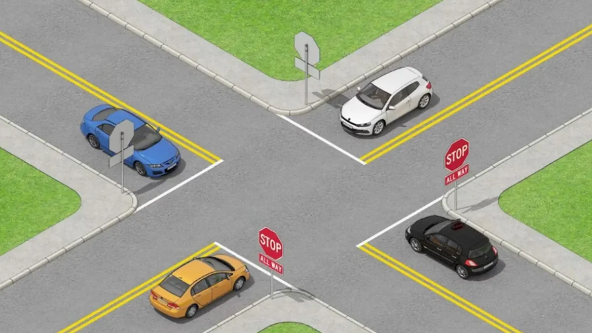 Test rutier pentru șoferii experimentați. Ce mașină ar trebui să treacă prima prin intersecție
