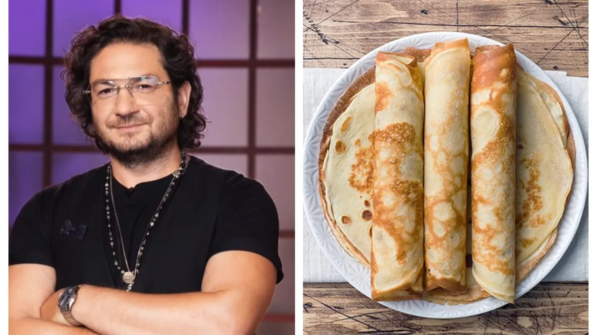 Ce să faci ca să nu mai lipești clătitele de tigaie. Secretul lui chef Florin Dumitrescu: ”Este rețeta ideală”