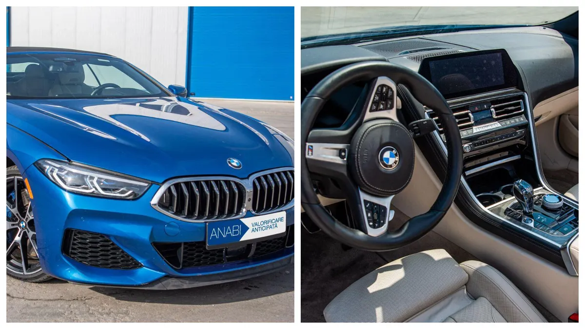 Cu cât se vinde un BMW M850i cu 15.000 de km la bord. A fost scos la licitație la jumătate de preț