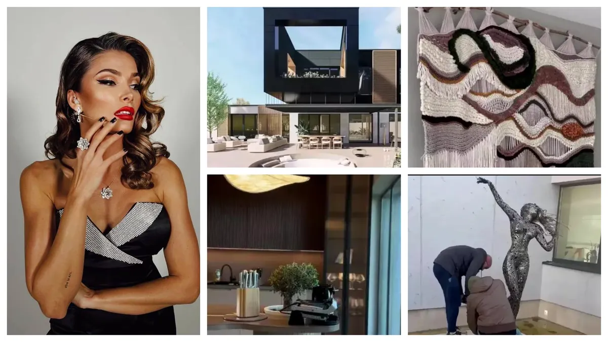 Imagini uluitoate din vila de lux în care locuiește Alina Puşcaş. Vedeta a apelat la arhitecţi şi designeri de top FOTO
