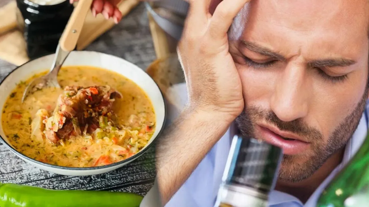 Cea mai bună rețetă care te scapă 100% de mahmureală. Ciorbă de fasole cu afumătură, acrită cu zeamă de varză