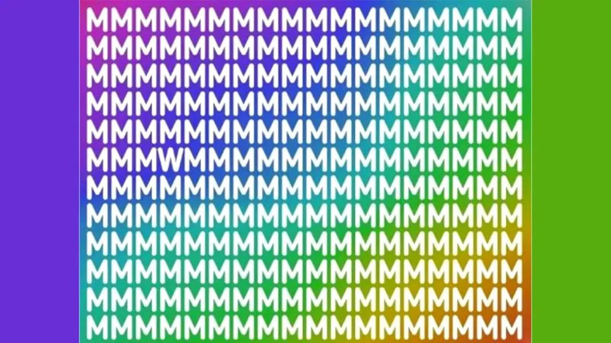 Provocare de perspicacitate. Poți găsi litera W ascunsă printre M-uri?