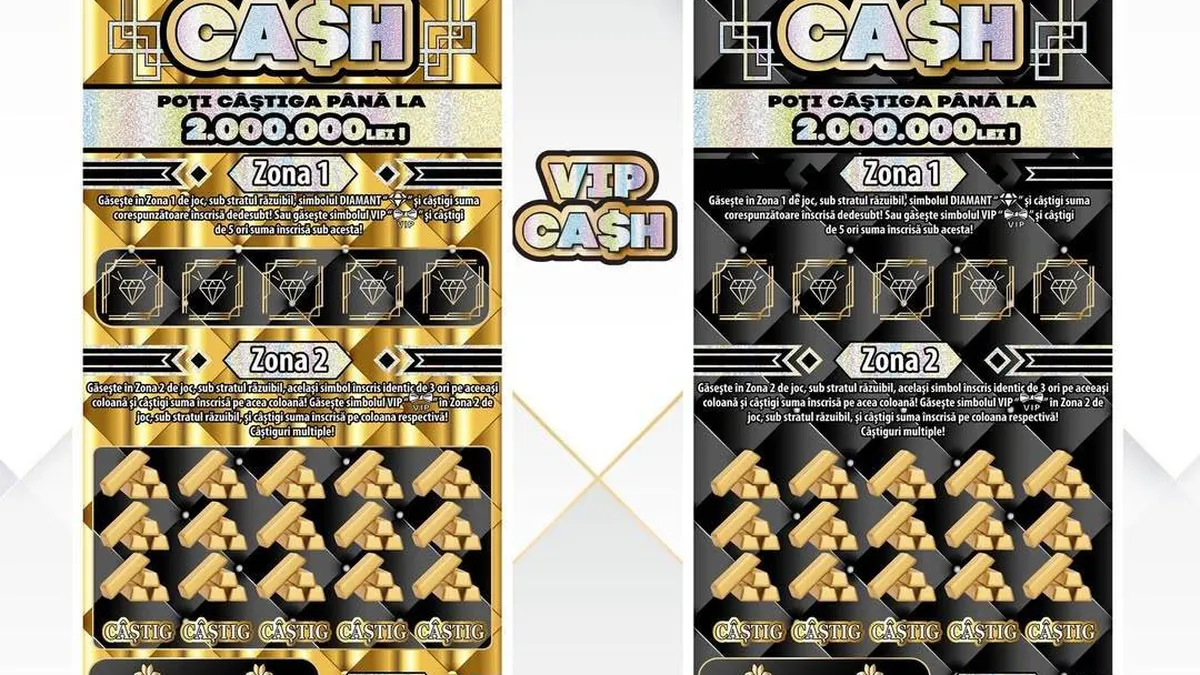 Loteria Română lansează lozul VIP CASH, cu premii de sute de mii de euro. Cât costă și de unde poate fi cumpărat