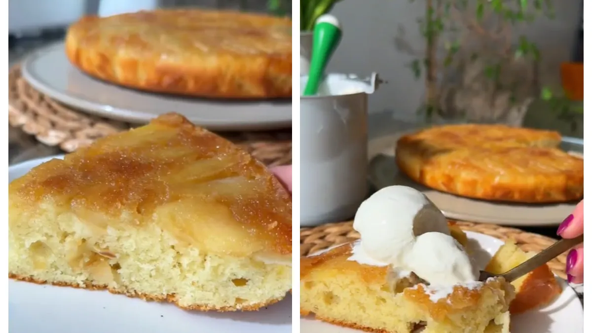 Aluat de chec cu mere și înghețată. Desertul senzațional pe care trebuie să-l încerci