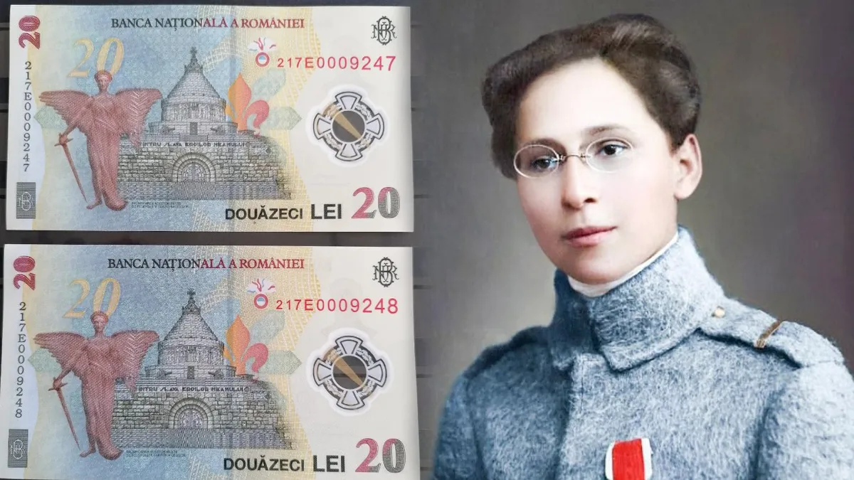 Cât valorează bancnota de 20 de lei cu chipul Ecaterinei Teodoroiu în 2025. A fost lansată cu doar câțiva ani în urmă, dar este foarte greu de găsit