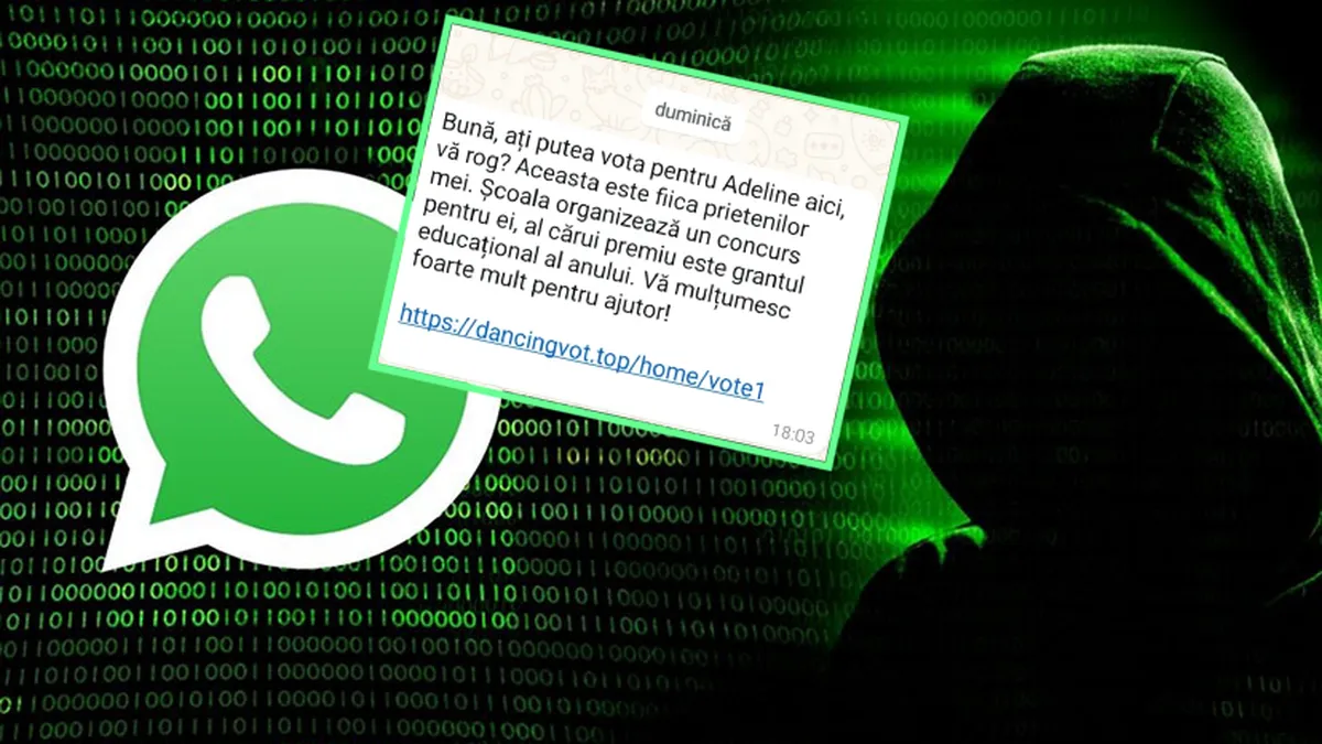 O nouă escrocherie pe WhatsApp! Metoda Voteaz-o pe Adeline te lasă fără bani în conturi! Avertismentul specialiștilor de la Securitate Cibernetică