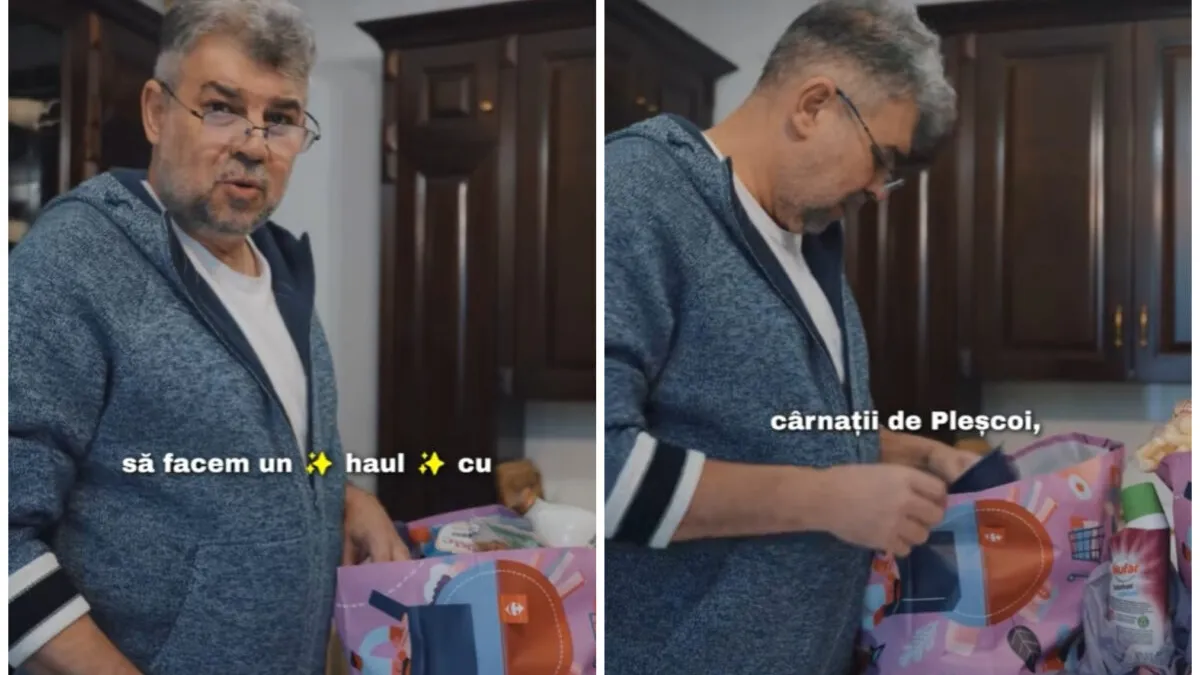 Coșul de cumpărături al lui Marcel Ciolacu. Ce a luat premierul din supermarket: Nu am putut să mă abțin