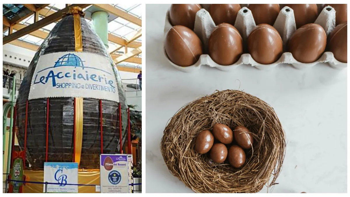 Recorduri de Paște. Cine a făcut cel mai mare ou de ciocolată din lume. Greutatea acestuia - șapte tone!