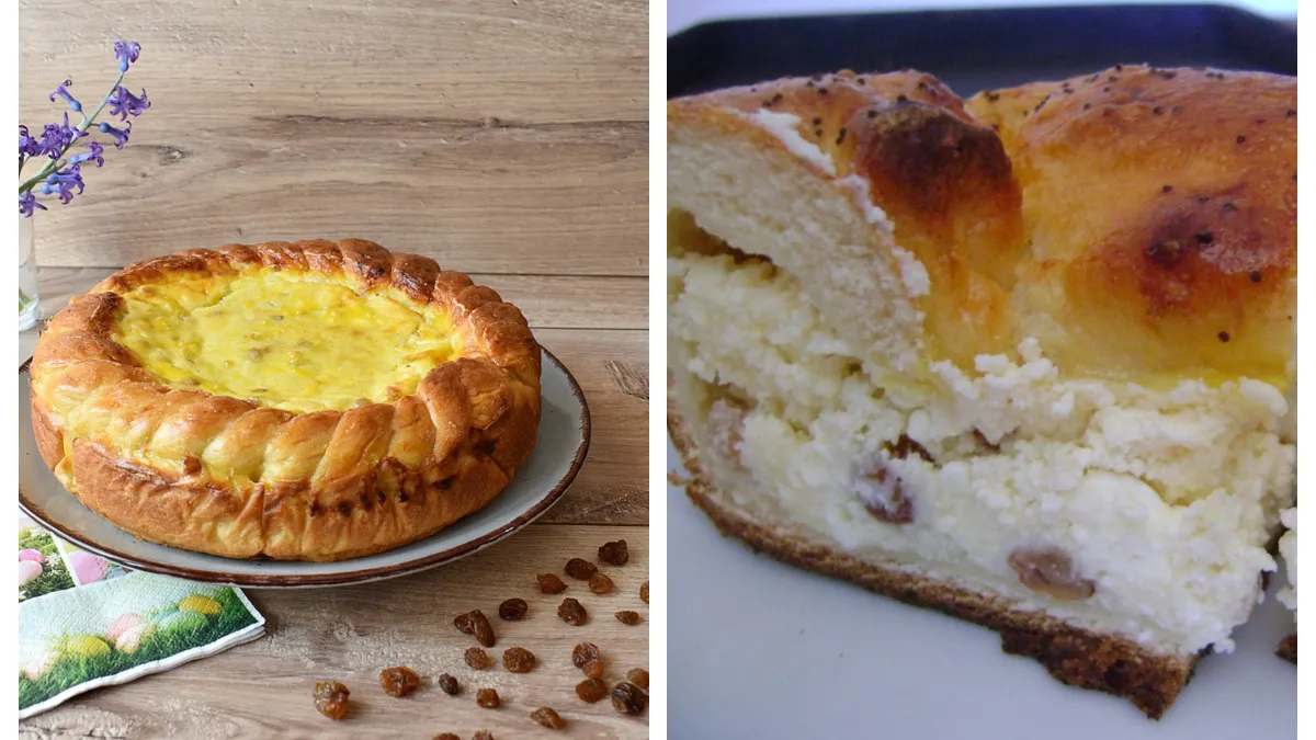 Pască cu brânză și stafide pentru Paște. Rețeta tradițională