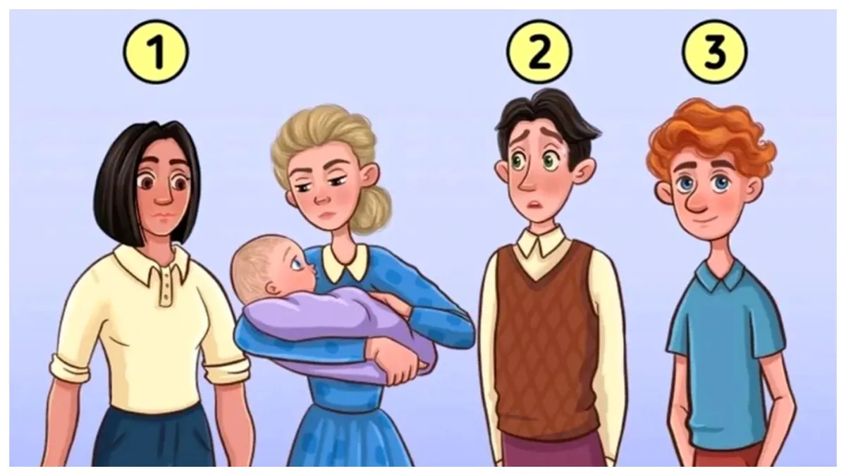 Provocarea zilei pentru cei mai inteligenți oameni. Cine e tatăl copilului din imagine? 1, 2 sau 3?