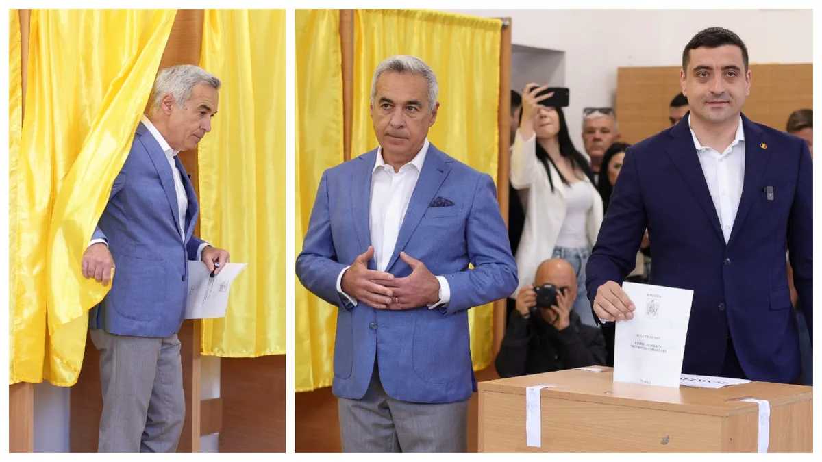 Călin Georgescu și George Simion au mers împreună la vot: Am votat pentru a recunoaște puterea democrației