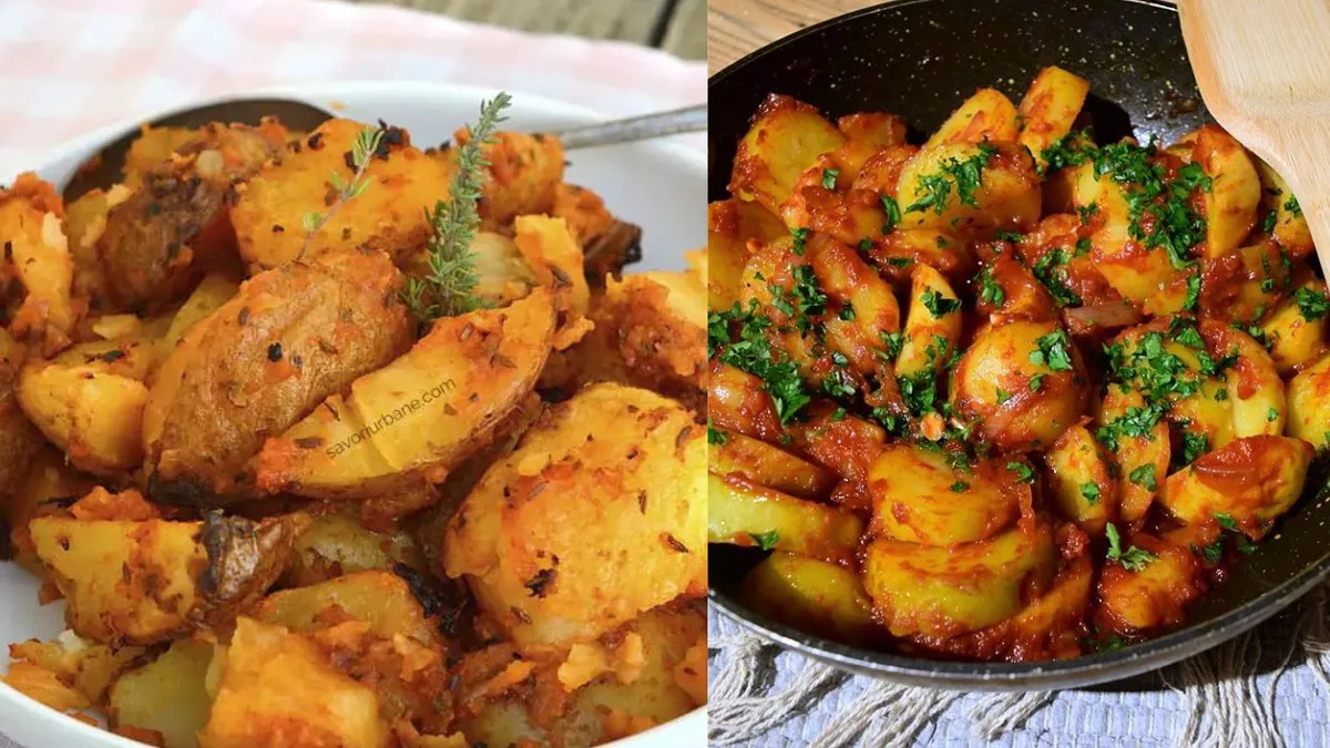 Cartofi cu sos de roșii și usturoi. Rețeta simplă care te va cuceri