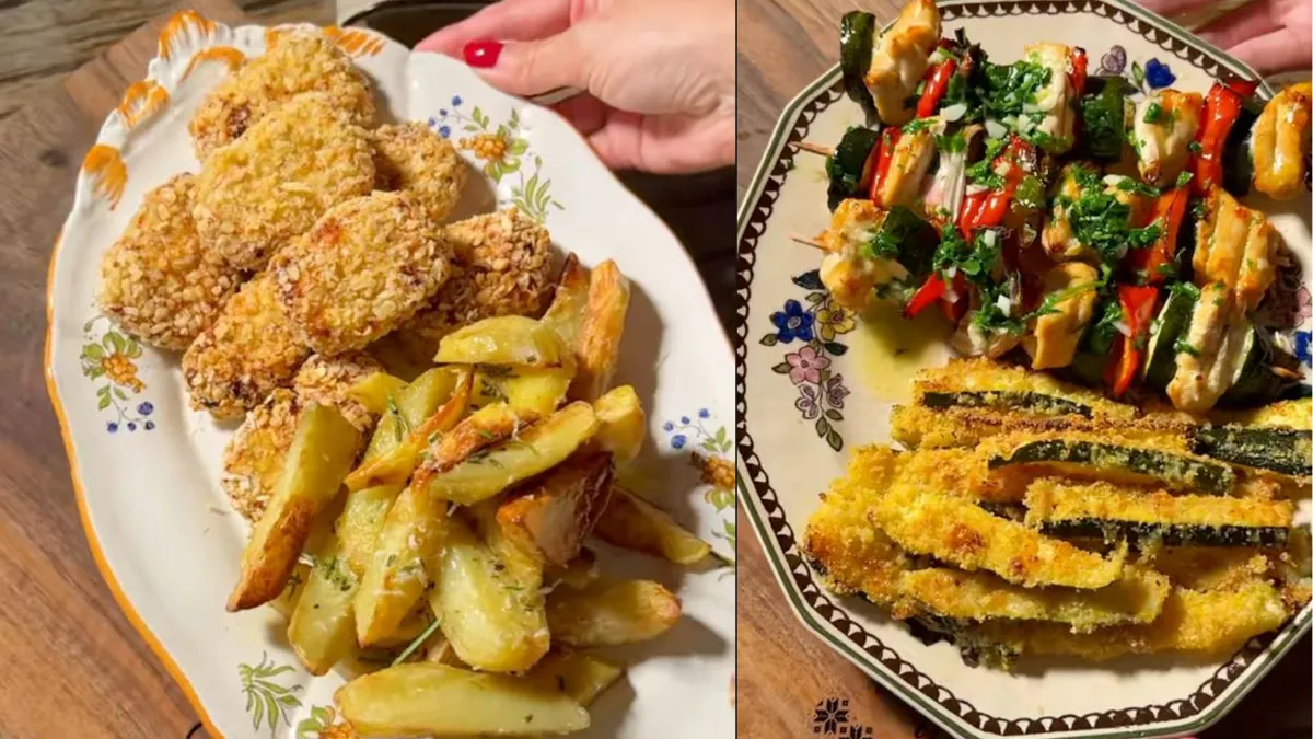 VIDEO Cum preparăm frigărui de pui, nuggets de casă, cartofi cu rozmarin și dovlecei crocanți. Patru rețete perfecte pentru cină