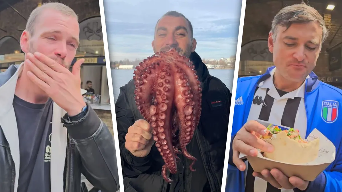 Pescobar umblă cu caracatița vopsită prin Londra. Britanicii s-au arătat dezgustați de preparatele afaceristului: „Prima mușcătură a fost îngrozitoare. Are un gust oribil”