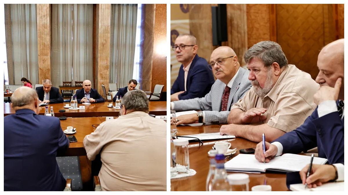 Premierul Ilie Bolojan, discuții la Palatul Victoria cu reprezentanţii celor cinci confederaţii sindicale despre măsurile economice și sociale propuse de Guvern: Propunerile sindicatelor vor fi analizate