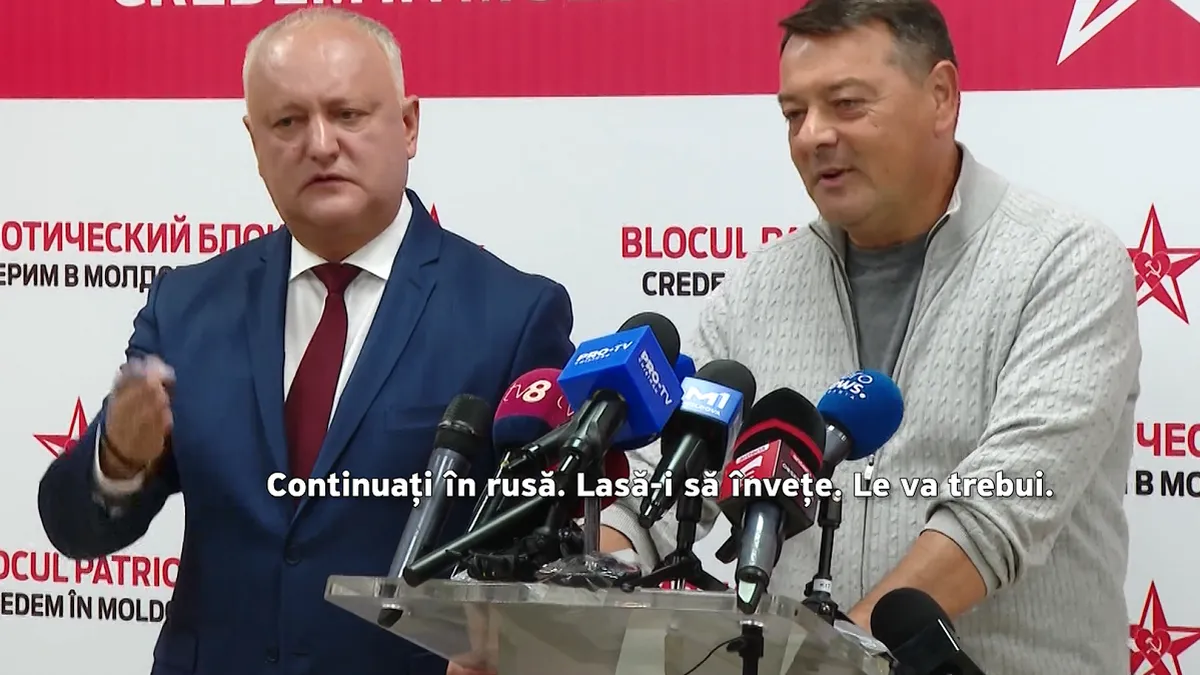 Igor Dodon, marele perdant al alegerilor parlamentare din Republica Moldova, ieşire scandaloasă la adresa jurnaliştilor români: Să înveţe limba rusă că le va trebui
