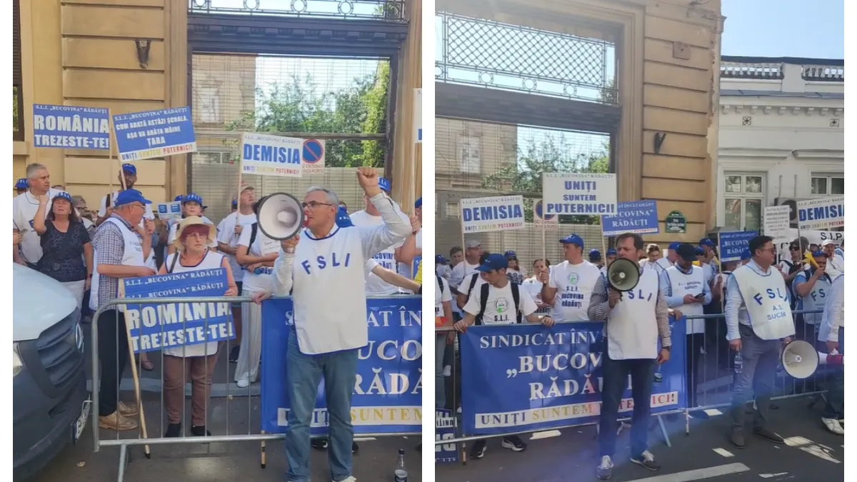 Profesorii continuă protestele. Este a 22-a zi în care dascălii protestează față de schimbările din Educație