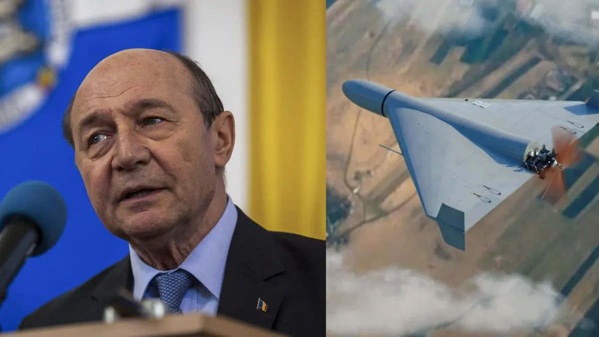 Traian Băsescu critică reacția României cu privire la drona rusească: Dovedim neputință în fața unei tiriplice de dronă
