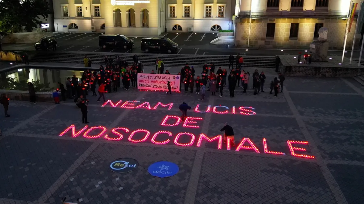 Protest la Iași în memoria copiilor morți la Spitalul „Sf. Maria”