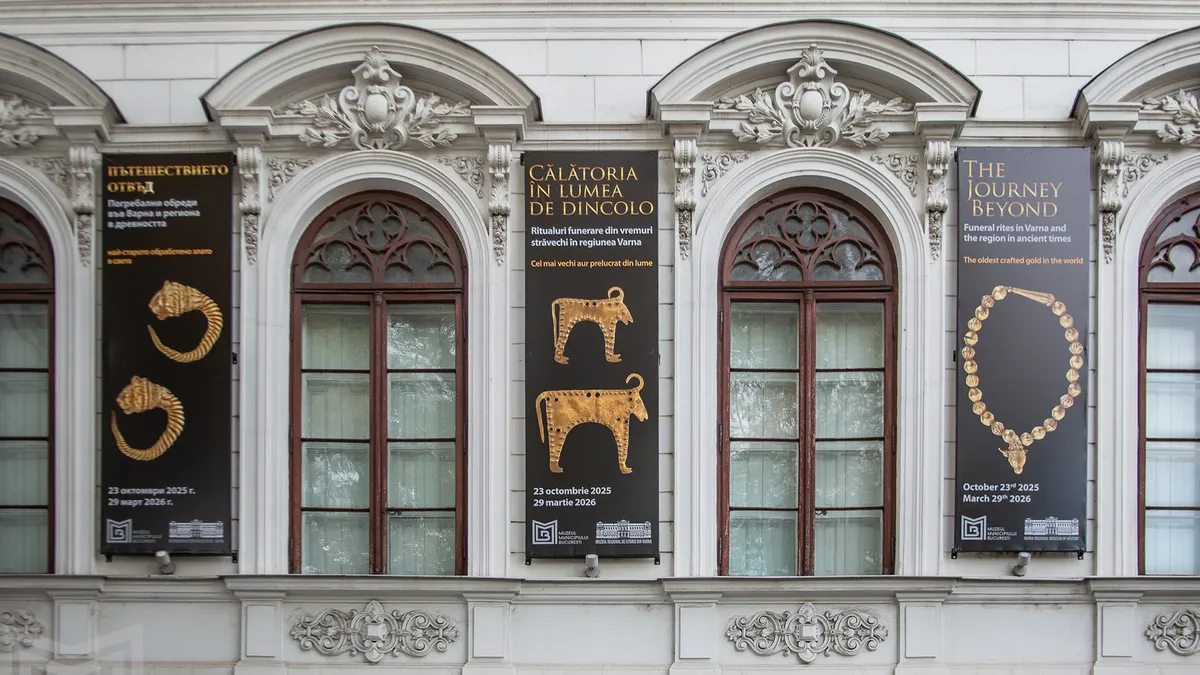 Palatul Suțu din București găzduiește o expoziție de excepție cu obiecte din aur descoperite în necropolele de la Varna