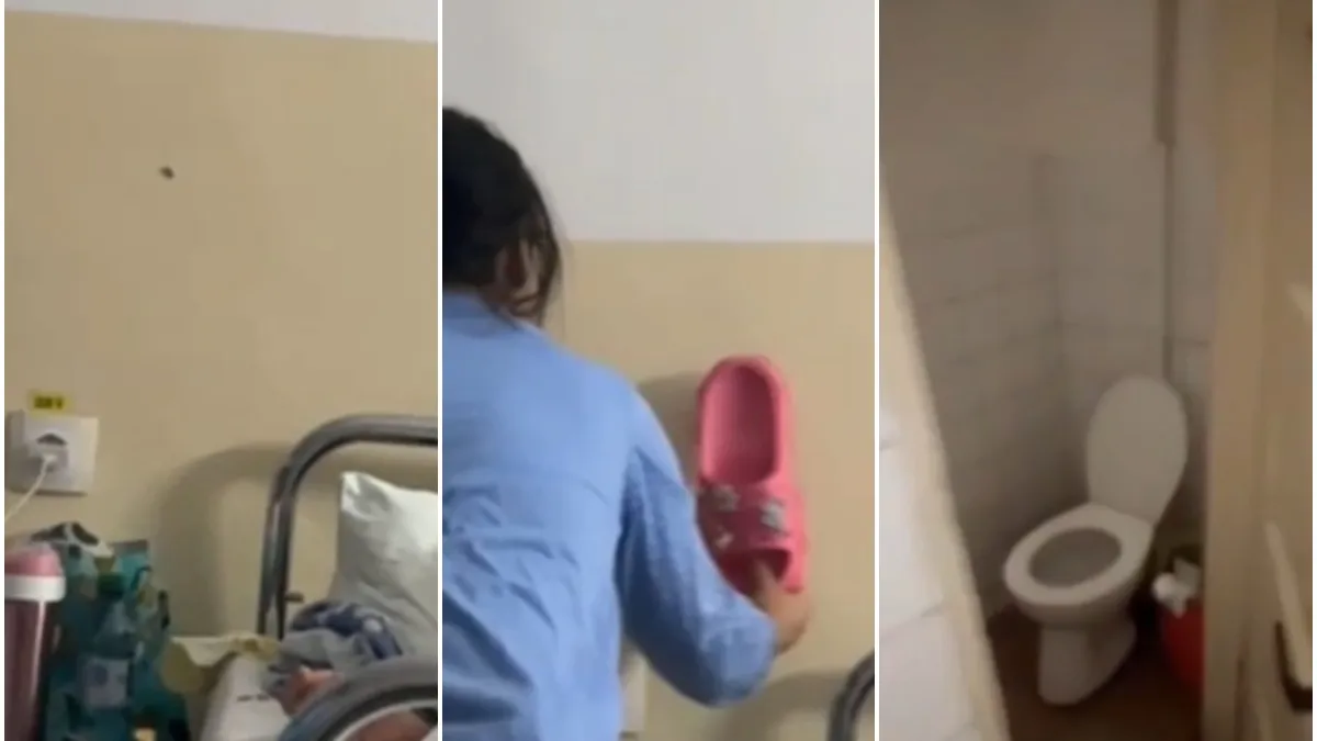 Imagini de coșmar pe secția de Urologie a Spitalului din Slatina: gândacii mișună pe pereți și în dulapuri, iar toaletele sunt execrabile