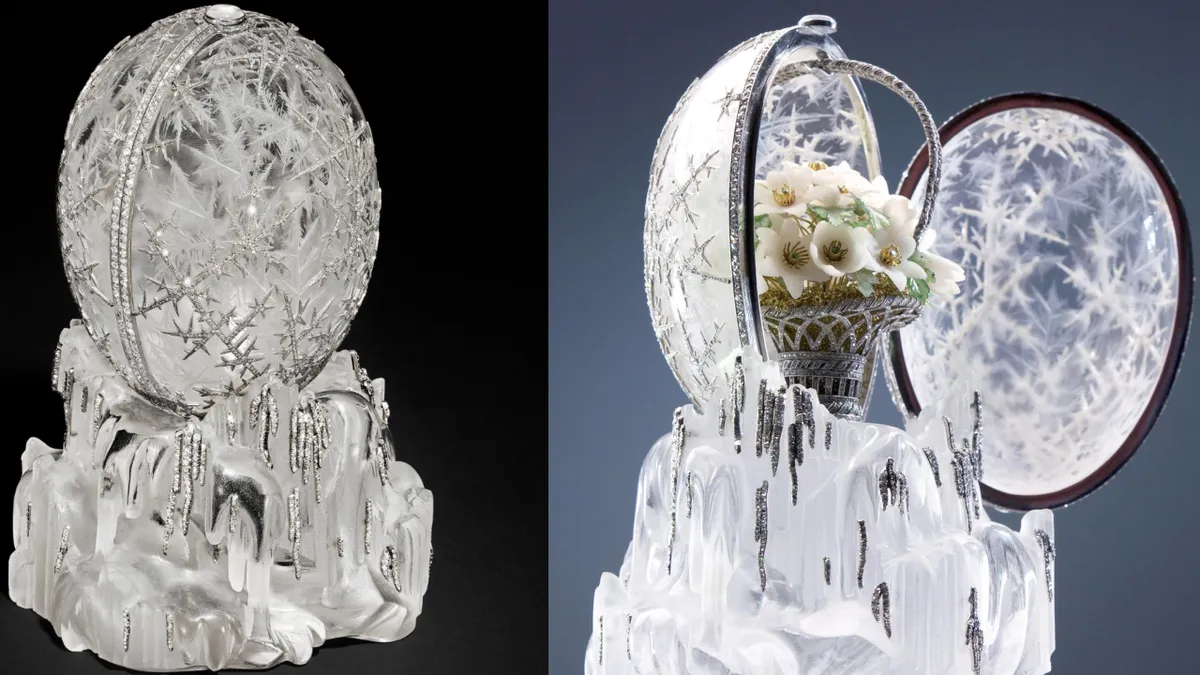 Un ou Fabergé s-a vândut cu un preț record! Bijuteria are peste 4.000 de diamante