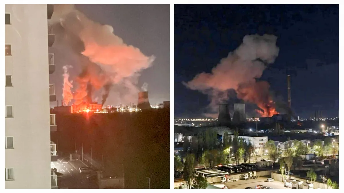 Incendiu produs în incinta CET Vest din Capitală. Aproximativ 2.000 de blocuri din Capitală au rămas fără apă caldă