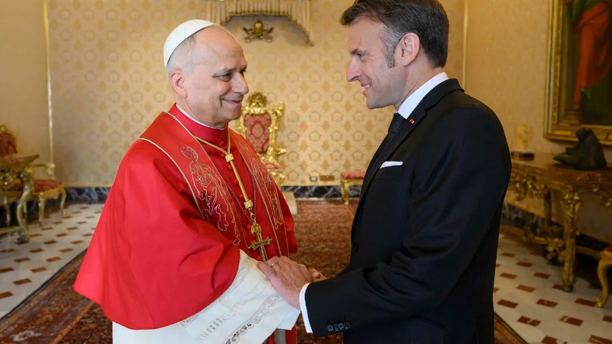 Macron și Papa Leon al XIV-lea, prima întâlnire la Vatican