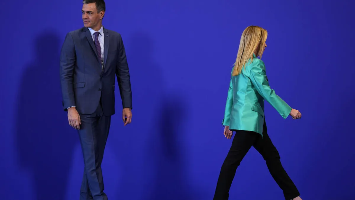 Meloni și Sánchez, în conflict din cauza măsurilor stricte ale UE privind migrația