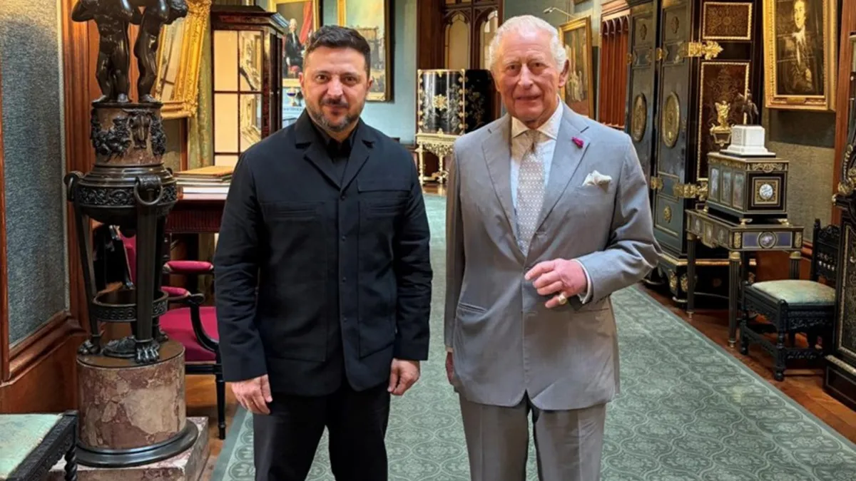 Zelenski s-a întâlnit cu Charles al III-lea la Castelul Windsor, în timpul vizitei sale în Marea Britanie