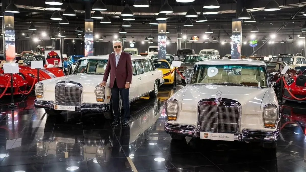Ion Țiriac și-a scos „bijuteria” din garaj. Mercedesul 600 Pullman, mașina preferată de lideri și celebrități