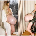Cum arată burta unei femei însărcinate cu tripleţi. Internauţii au rămas fără cuvinte: „Respect!”