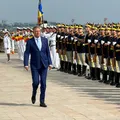 Spectacol pe faleza Cazinoului din Constanța de Ziua Marinei în prezența lui Iohannis, Ciolacu și Ciucă. Carmen Iohannis, alături de șeful statului VIDEO