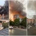 Incendiu puternic izbucnit într-o clădire dezafectată din Bucureştii Noi! S-au produs cel puţin 3 explozii, sunt degajări mari de fum. Locuitorii din zonă au primit mesaje RoAlert