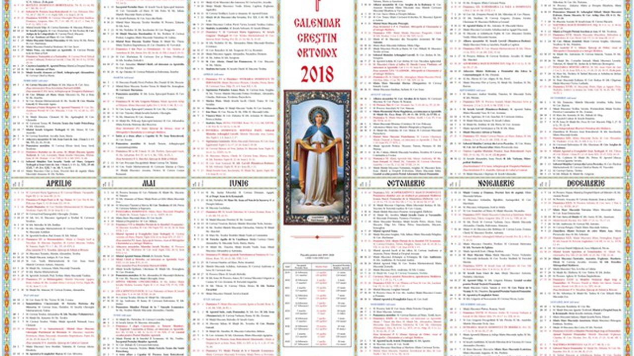 Calendar ortodox 2018. În ce dată vom sărbatori Pastele ...