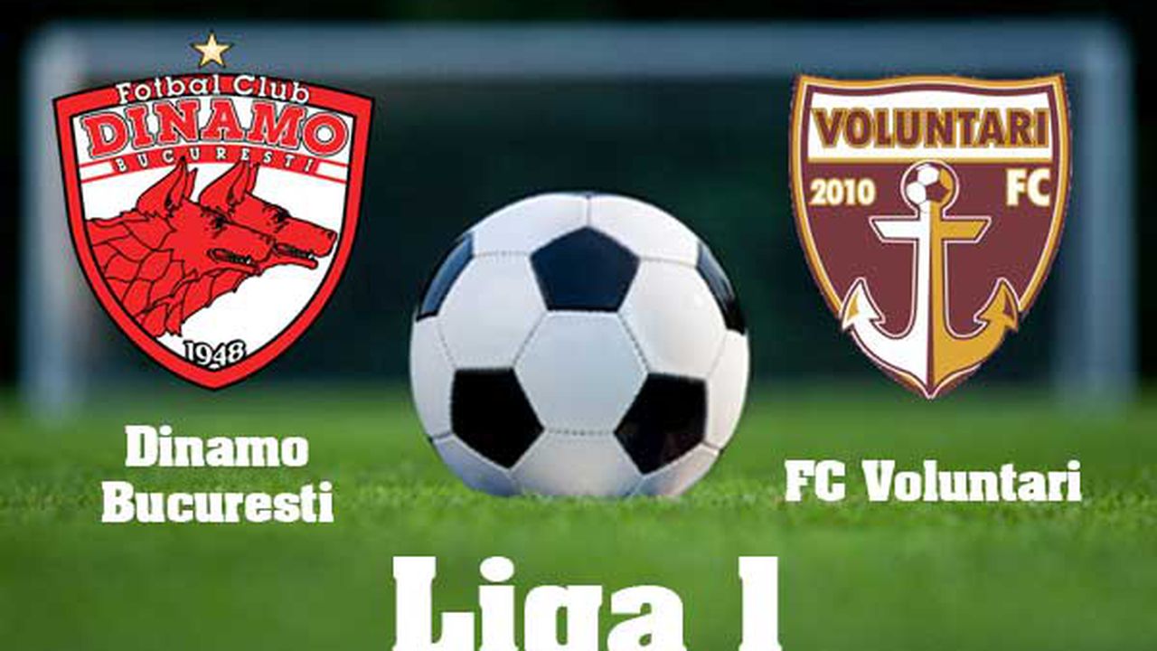 Dinamo - Voluntari 2-1: "Câinii" sunt lideri în Liga 1