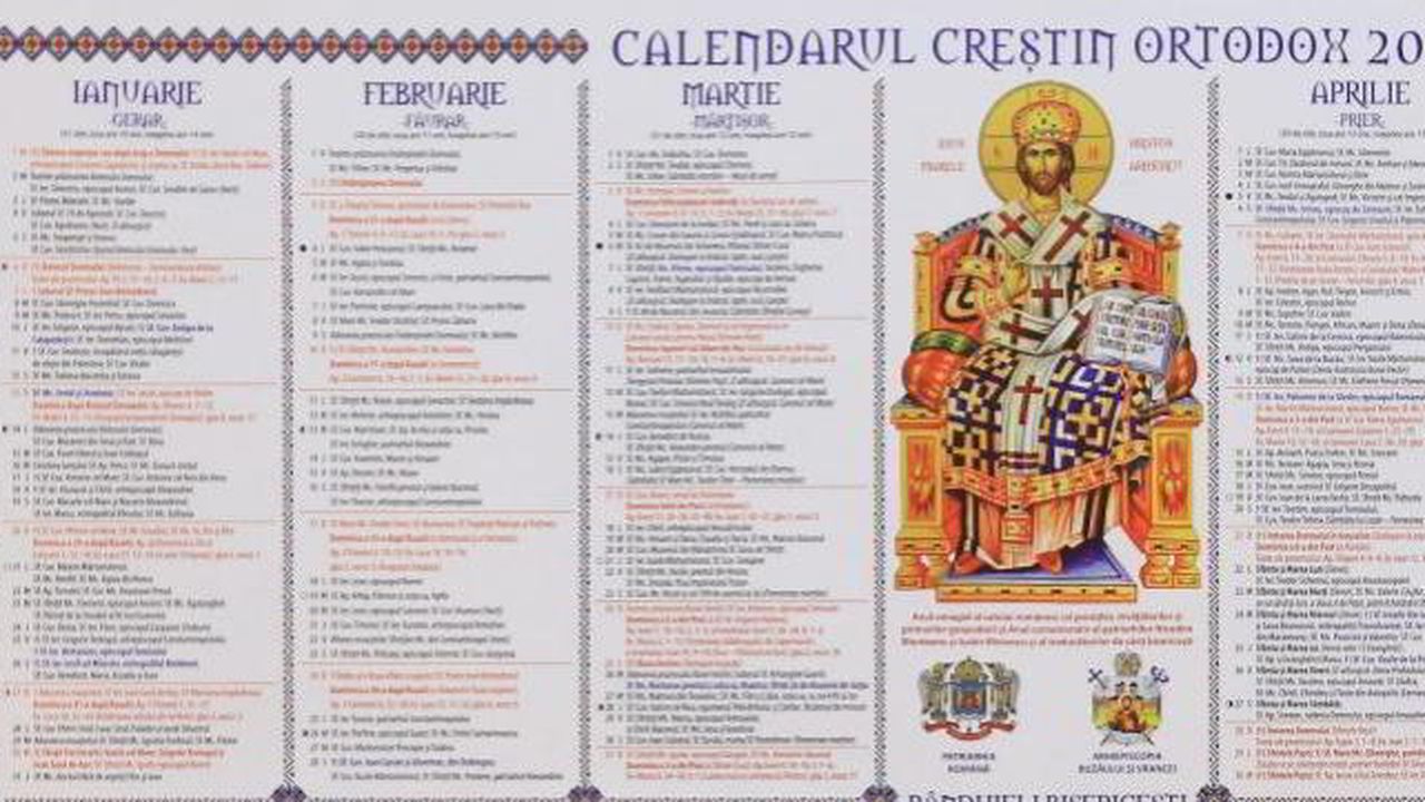 Calendar Crestin Ortodox Ianuarie 2019 poljhd