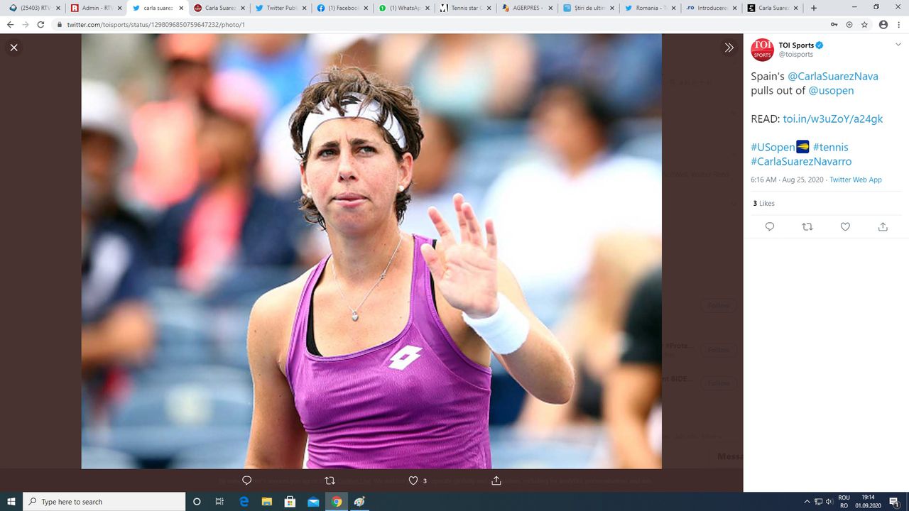 Anunţ dramatic, Carla Suarez Navarro are cancer. Simona ...