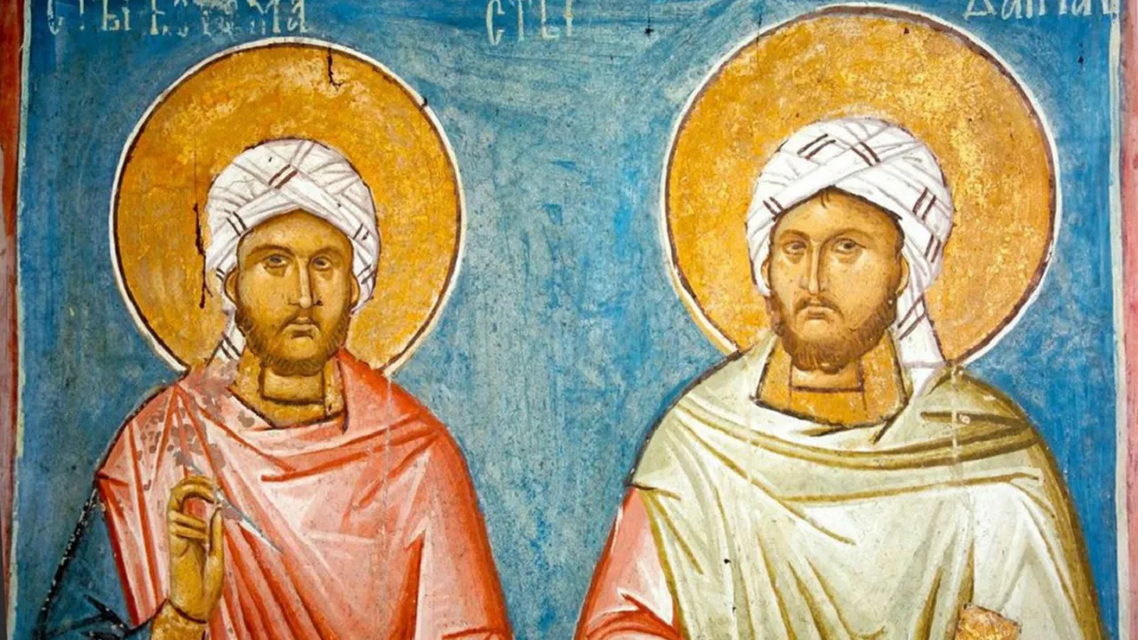 Calendar ortodox 1 noiembrie 2021. Sfinții Cosma și Damian, doctori fără arginţi. Rugăciune făcătoare de minuni pentru vindecare grabnică