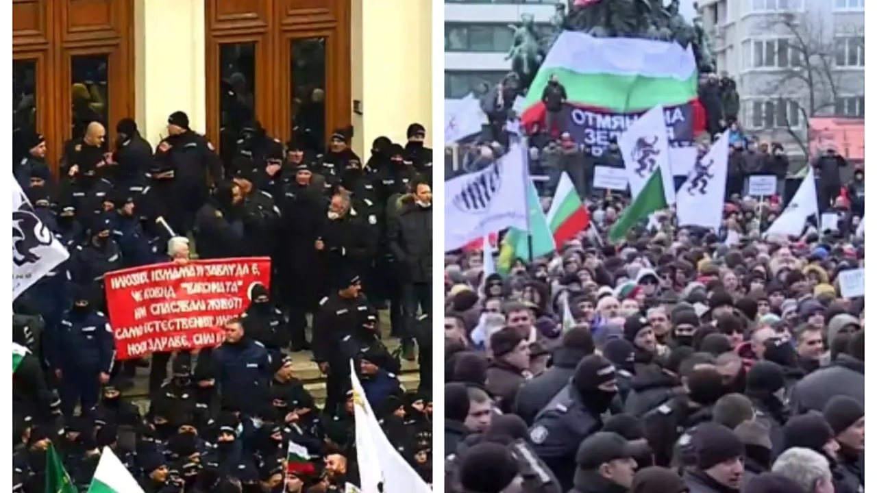 Proteste violente împotriva restricţiilor, în Bulgaria. Mai multe persoane au fost rănite, după ce au încercat să pătrundă în sediul Parlamentului