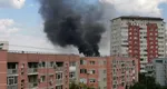 Incendiu puternic în Capitală, la un depozit din Militari. În interior sunt butelii, e pericol de explozie VIDEO