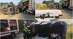 Imagini terifiante după un accident în Lugoj. Un pensionar a murit lângă soţia sa, după ce a intrat cu maşina într-un parapet şi apoi s-a răsturnat