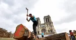 Istoria, refăcută cu sunetul dălţii pe piatră şi al toporului în lemn. Catedrala Notre Dame este reconstruită cu tehnici medievale FOTO şi VIDEO