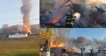 Incendiu puternic la o biserică din judeţul Bacău. Există pericolul extinderii focului la cimitirul din apropiere. UPDATE: Lăcaşul de cult a ars în totalitate