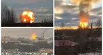 Explozie de proporții urmată de un incendiu puternic lângă Sankt Petersburg. Arde o conductă de gaz