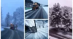 Ninge ca în povești în mai multe zone ale țării. Drumarii au intervenit cu aproximativ 100 de utilaje de deszăpezire pe mai multe drumuri naționale
