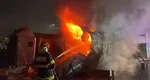 Explozie urmată de un incendiu la o benzinărie în Galaţi. Un rezervor cu carburanţi a luat foc