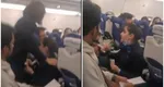 Scandal monstru la bordul unui avion. O stewardesă a izbucnit: „Ține-ți gura, nu sunt servitoarea ta” VIDEO