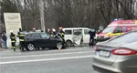Accident cu trei mașini pe DN 1, la Otopeni. Patru persoane sunt rănite. A fost nevoie de intervenția elicopterului SMURD
